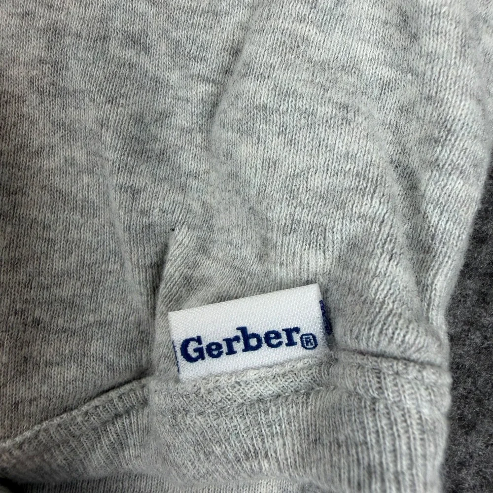 Gerber Long Sleeve Bodysuit Baby 18 Months Gray Heathered Cotton Blend Onesie‎